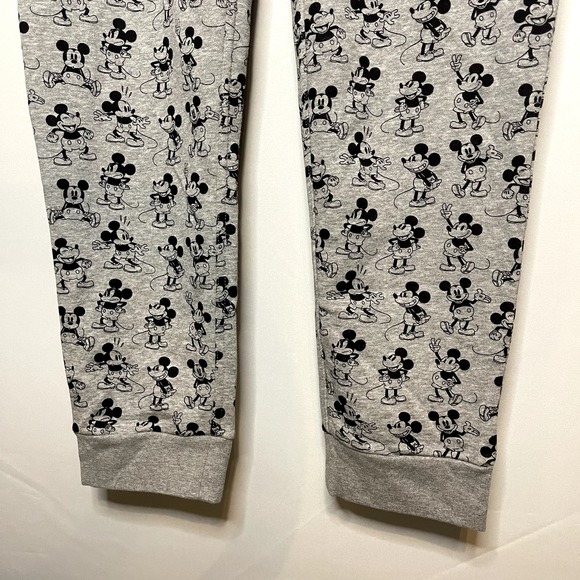 Disney X AE American Eagle Mickey PJ Jogger Pants | Gray and Black | Size XL - Picture 3 of 6